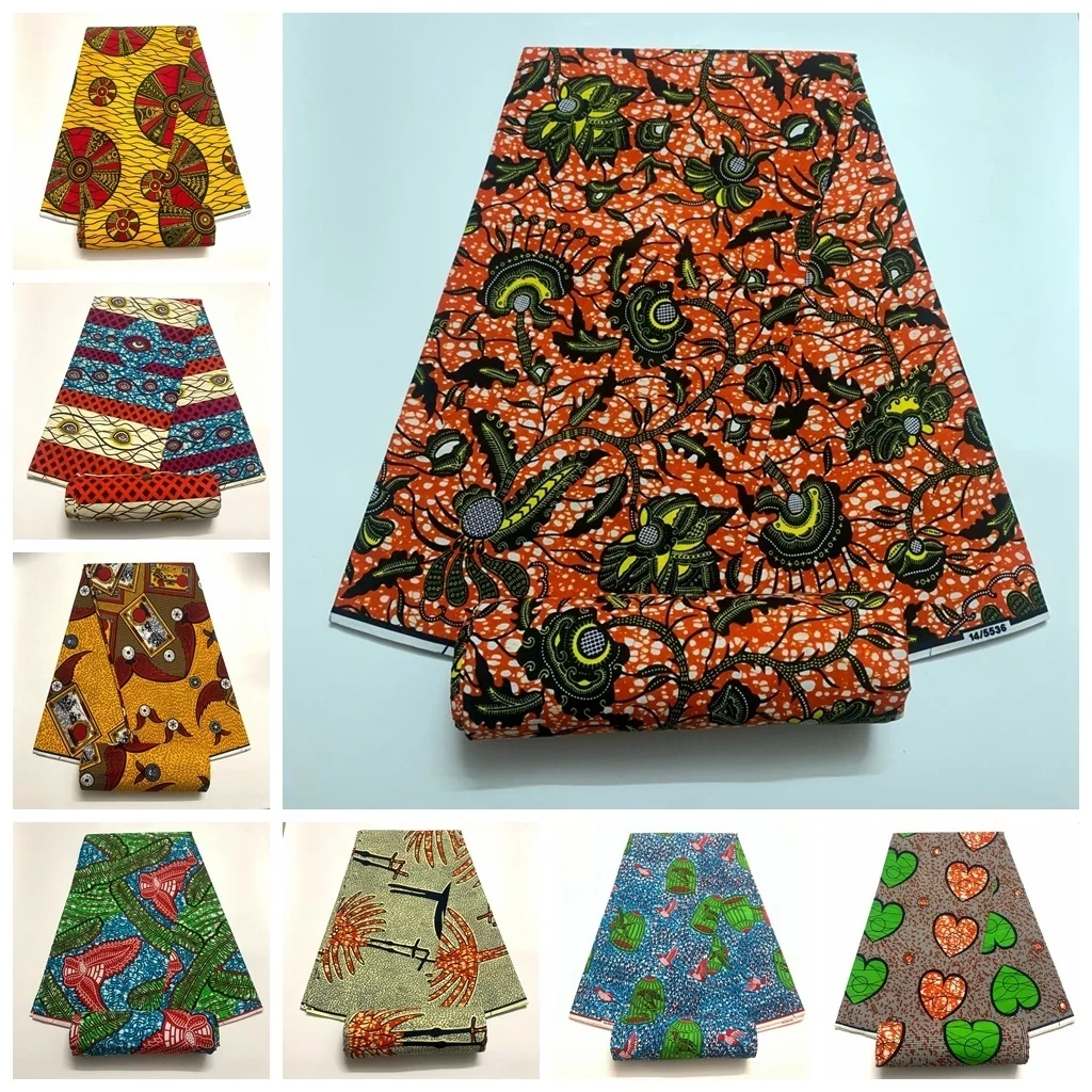 

ankara wax fabric 2024 high quality african wax print fabric 100% cotton soft african guaranteed veritable real wax for dresses