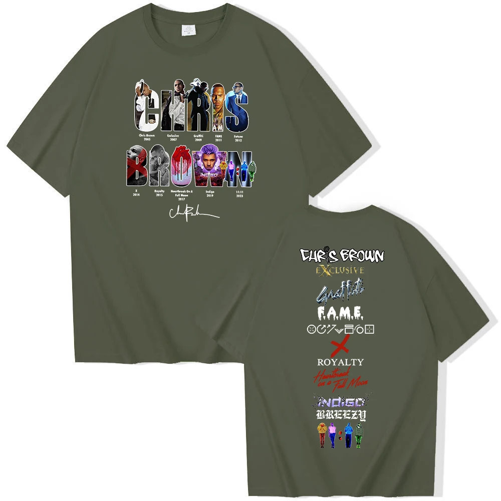 Chris Brown 11 11 Tour 2024 Summer T-Shirts Unisex Harajuku O-Neck Short Sleeve Shirts Music