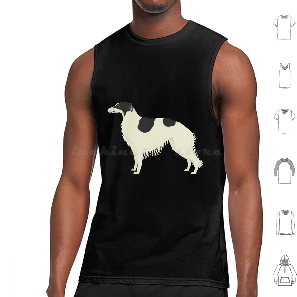Borzoi-Gift For Borzoi Owner Lover Tank Tops Vest Sleeveless Borzoi Mom Borzoi Borzoi Dad Borzoi Dog Breed Breed Borzoi Lover