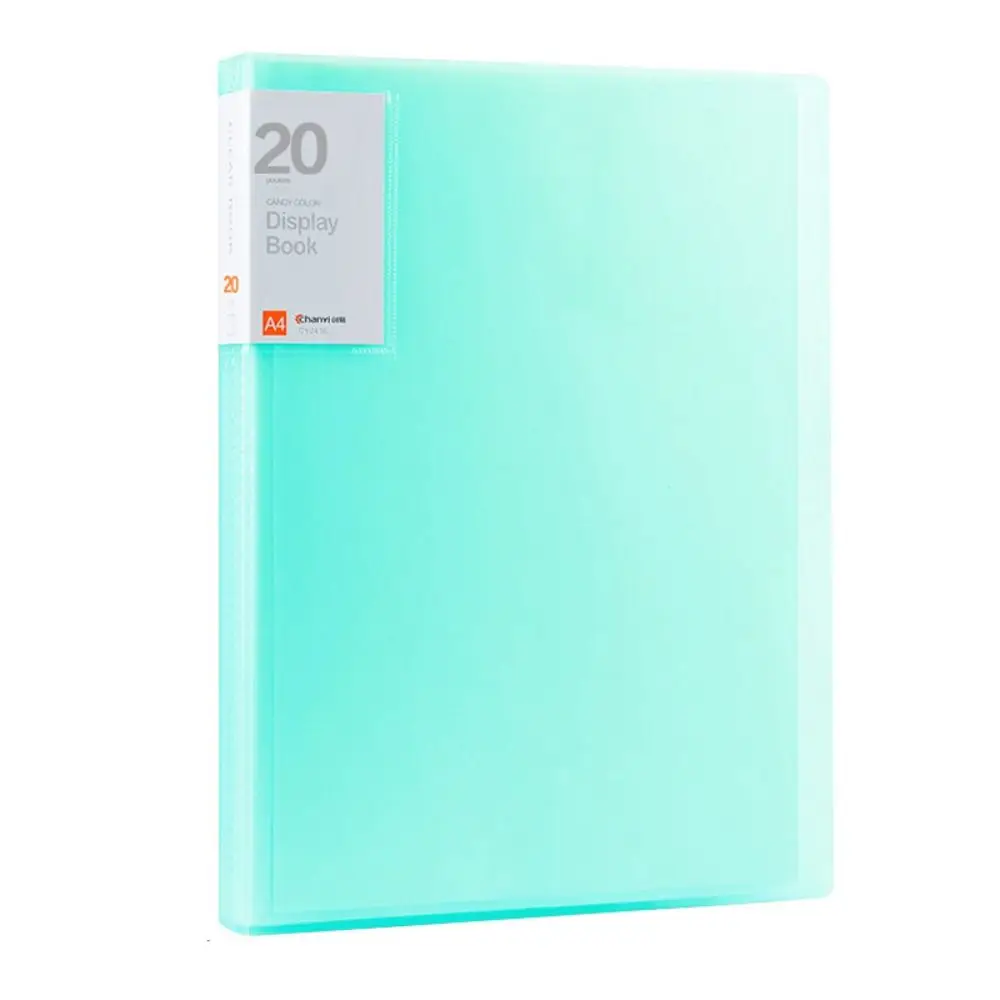 Plastic Document Storage Bag Thicken High Quality Displayable File Folders Loose-leaf 20/40/60pages Transparent Data Folders