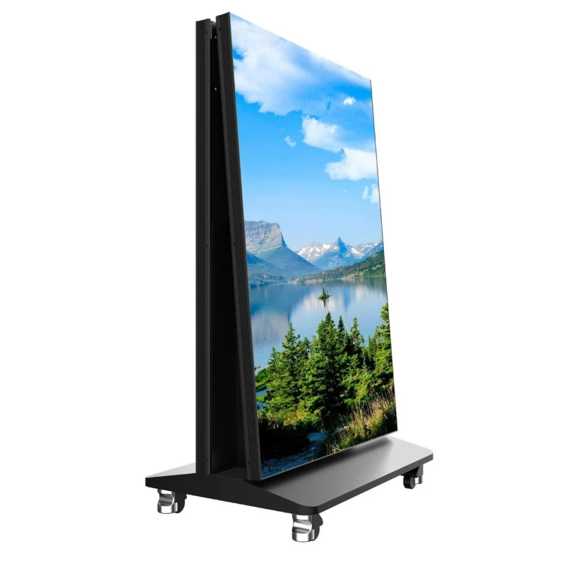 

LED full-color poster screen advertising machine gob display folding advertising machine seamless splicing mobile large screen