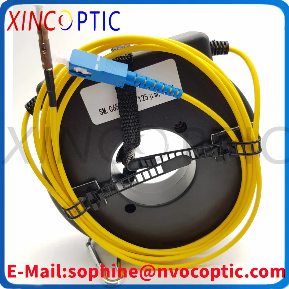 

Оптический удлинительный кабель 150 м, G657A2, SCUPC на входе, F2 Female на выходе, с неизолированными концами, для OTDR-измерения кабелей SMPTE