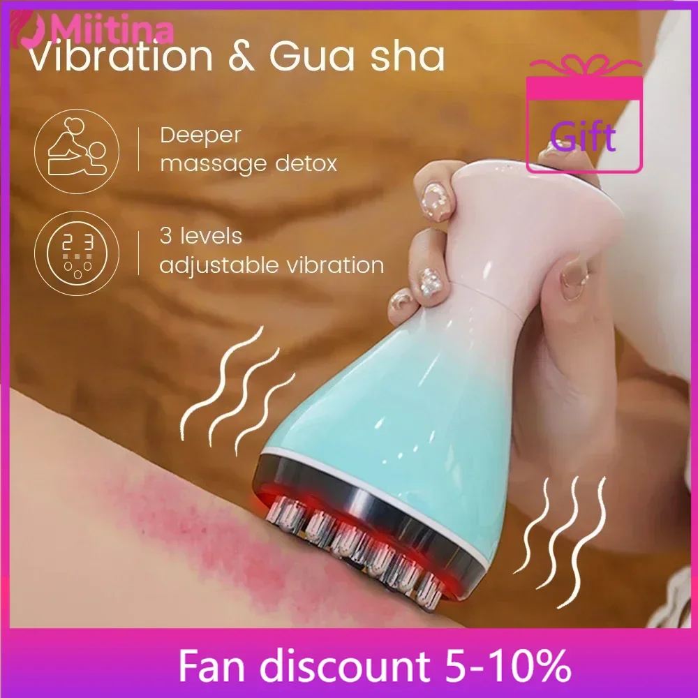 

Electric scraping, abdominal massage, vibration, muscle unblocking device, massage, micro current pulse beauty device