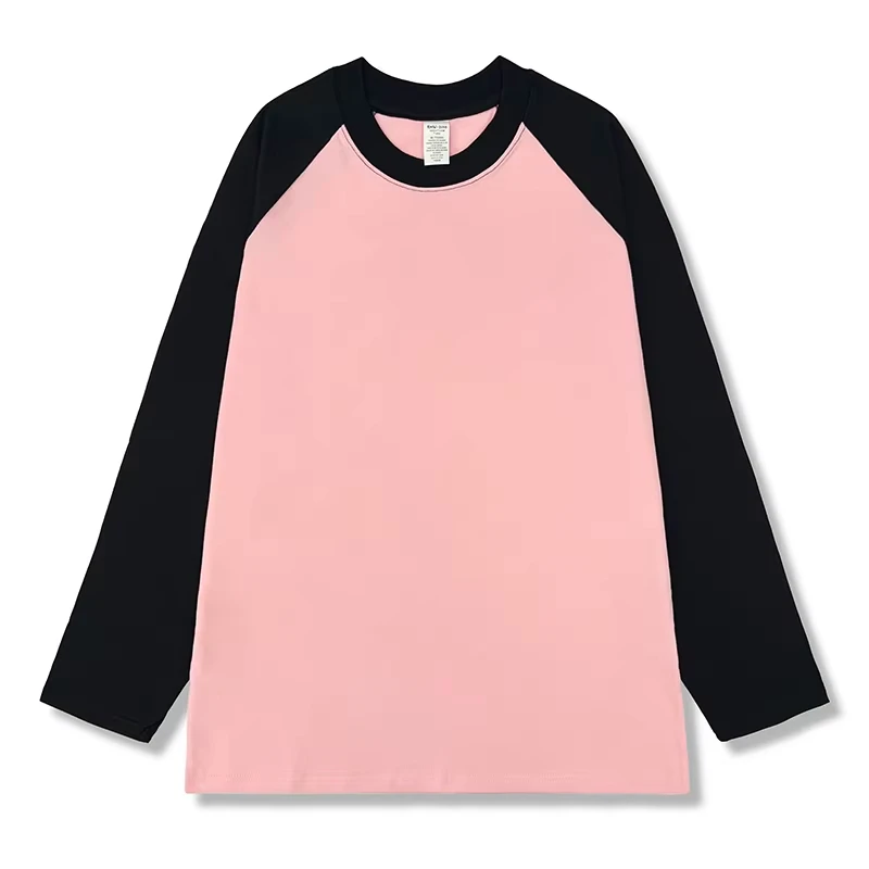 2026 Damen Locker Sitzende Langarm-T-Shirts Herbst Winter Mode O-Ausschnitt T-Shirt Patchwork Lässige Oberteile Herrenbekleidung – Detail 5
