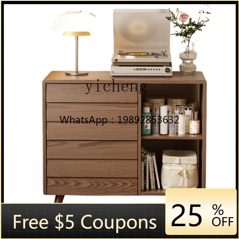 

Tqh Bedroom Tailstock Three-Drawer Storage Cabinet Modern Minimalist Five-Drawer Cabinet Living Room Wall Drawer Locker