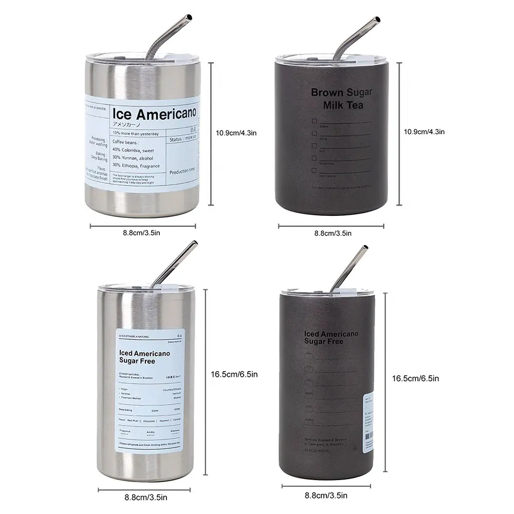 Stainless Steel Coffee Cup Thermoses Double Wall Vacuum Flask Insulated Cup Portable Ice American Coffee Mug Water Bottle image 6