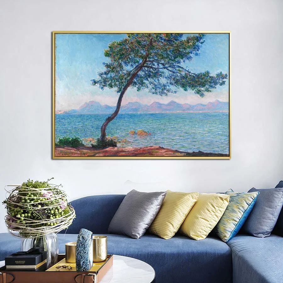 

Handmade Clude Monet The Esterel Mountains Landscape Oil Painting on Canvas Reproduction,Impressionist Wall Art,Free Shipping