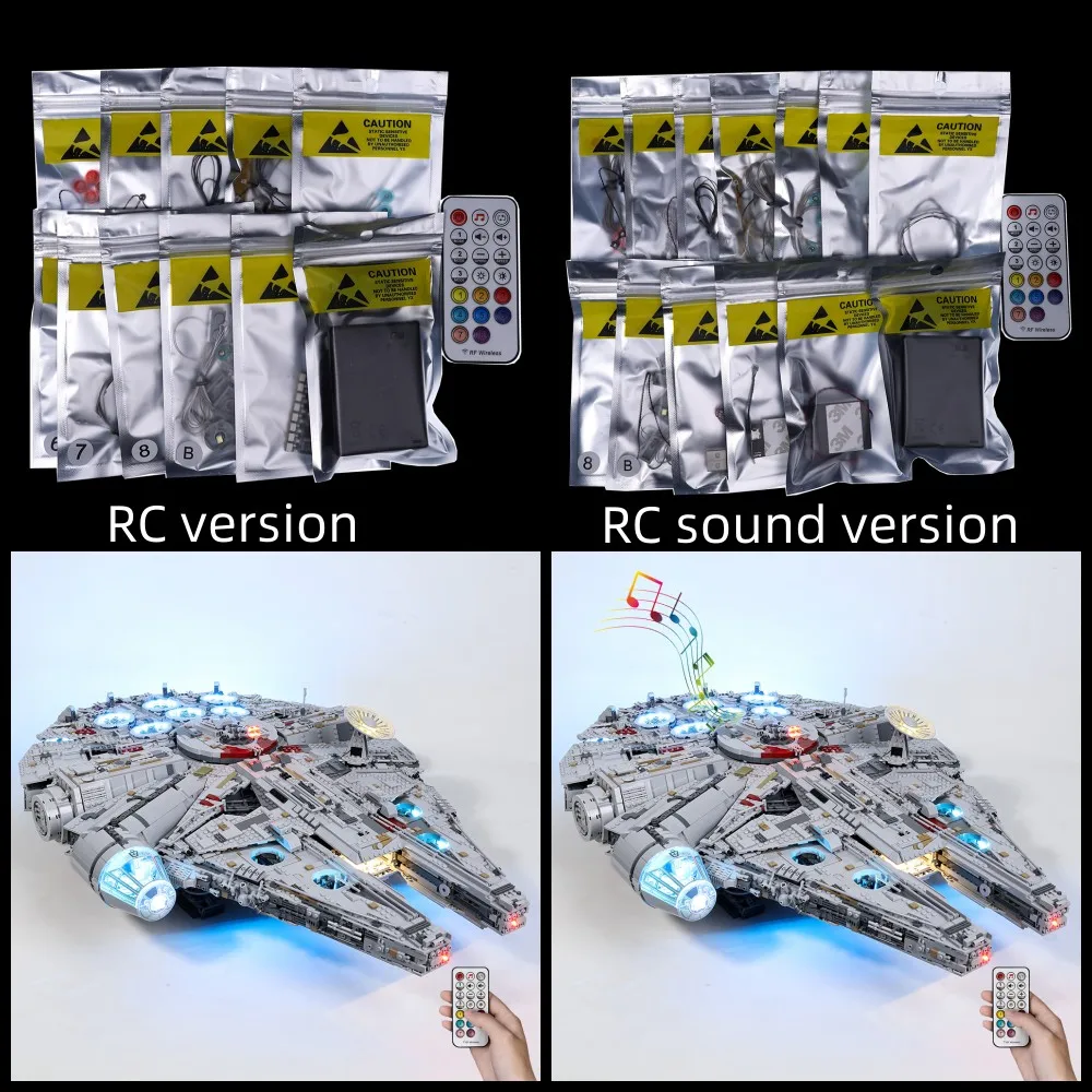 

No Bricks Led Light Kit for LEGO Millennium Falcon 75192 Building Blocks