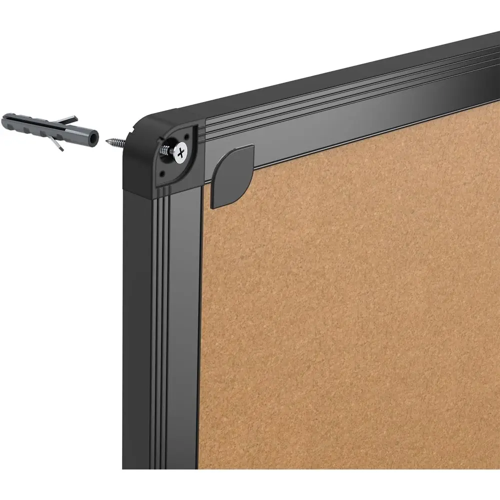 Aluminum Framed 48 x 36 Large Cork Board for Notice and Display