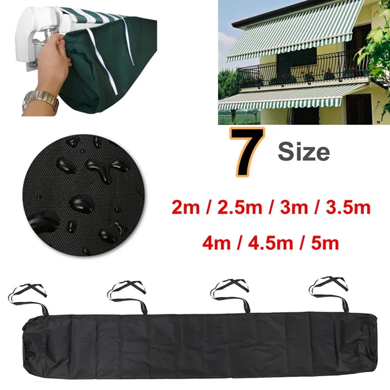 Outdoor Patio Awning Dust Cover Waterproof Protection Sunshade Storage Bag Retractable Roller Shutter Awning Dust Cover