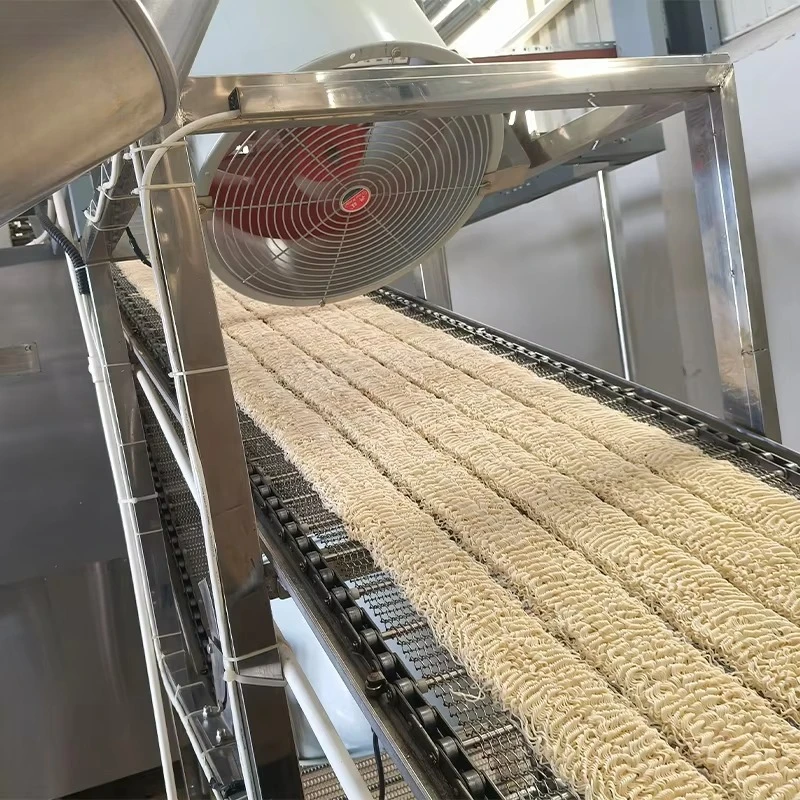 Full Automatic Indomie Noodle Making Machine PLC Control 16000 Pieces/8hours Stainless Steel Noodle Production Line