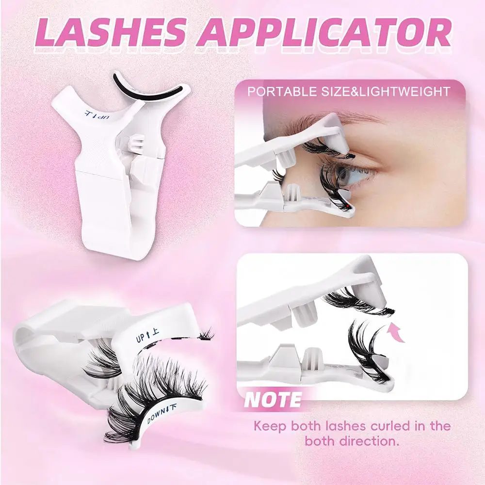 Suction Magnetic Eyelashes with Applicator No Glue Needed Fixed Position Magnetic Lashes Kit No Removal Natural
