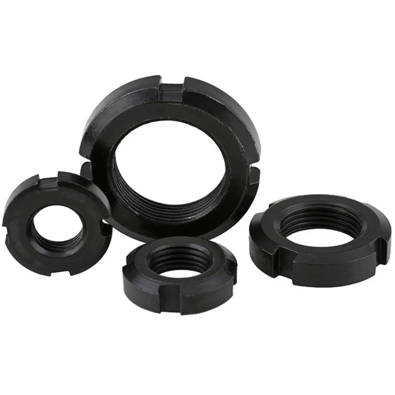 DIN981 M10 M12 M14 M16 M18 M20 M22 M24 M25 M27 M30 M33 M35 M36 M39 M40-M60 جولة الجوز مشقوق الجوز أربعة فتحة الجوز GB812