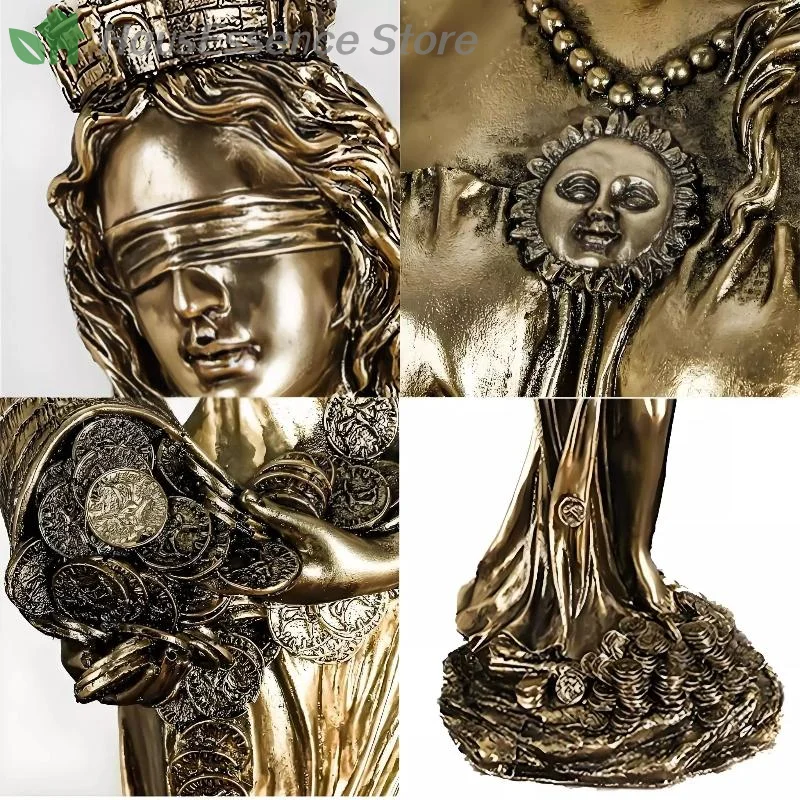 ※Tyche Sculpture Ancient Greek Goddess Of Wealth Statue Opening Gift Cash Register Office Lucky Decor Fortune Ornament. - view 4