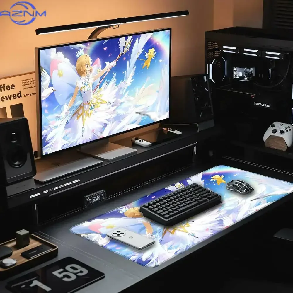 Anime C-Cardcaptor Sakura Mouse Pad Rubber Thicken Overlock Gaming Table Mat Office Computer Keyboard Pad PC Mousepad