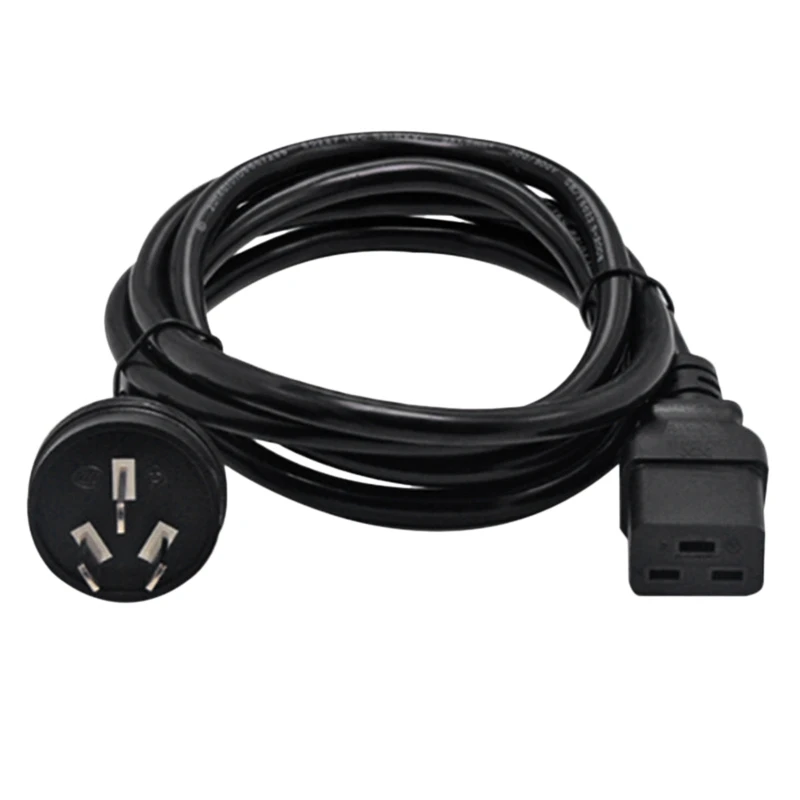 AU To C19 AU Australia SAA Male To IEC320 C19 Female AC 3 Pin Power Extension Cable Cord For PDU UPS(AU Plug)