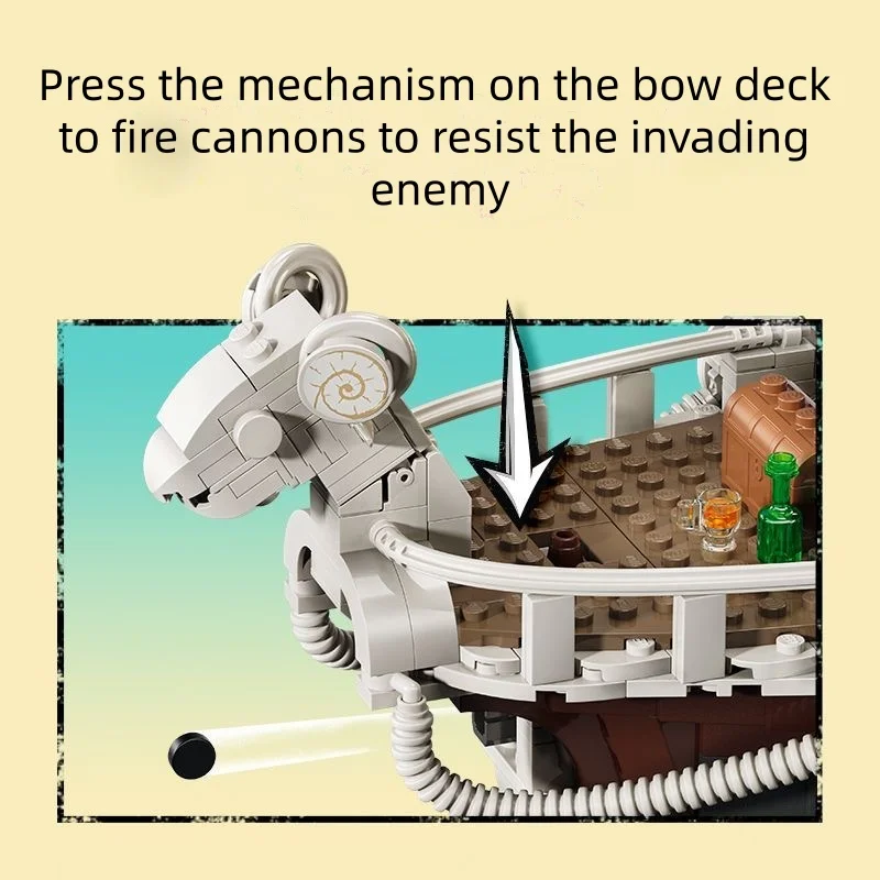2025 جديد في المخزون مغامرة فيلم المراكب الشراعية السفينة القراصنة مرح اللبنات الطوب عيد الميلاد اللعب الهدايا 75639