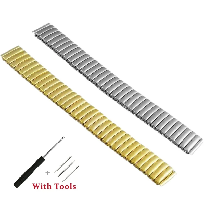 

12mm 14mm 16mm 18mm 20mm High Quality Metal Casual Elastic Watch Strap Replacement for Universal Waterproof Watch Band Bracelet