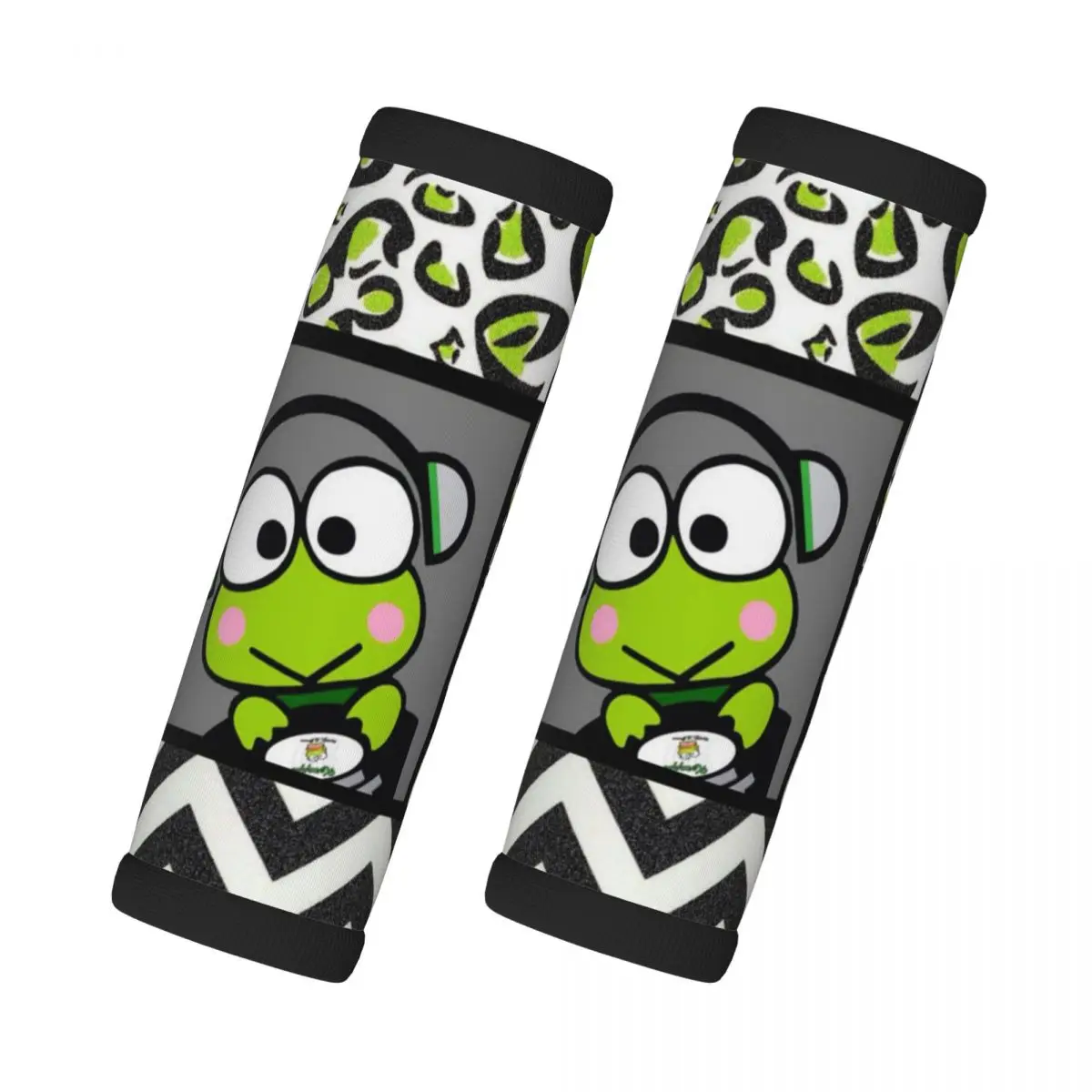 

Custom Cute Kerokero Keroppi 2 Pcs Luggage Handle Wrap Soft Grip Handle Cover Handle Grip Neoprene Luggage For Car Interiors