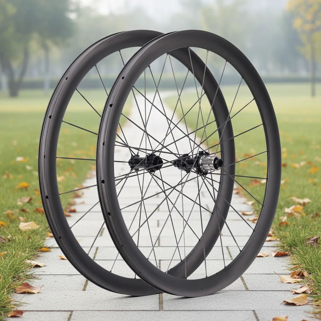 

Ultra Light Carbon Spoke Wheelset for Road And Gravel Bike TPI Bearing Titanium Free Wheel