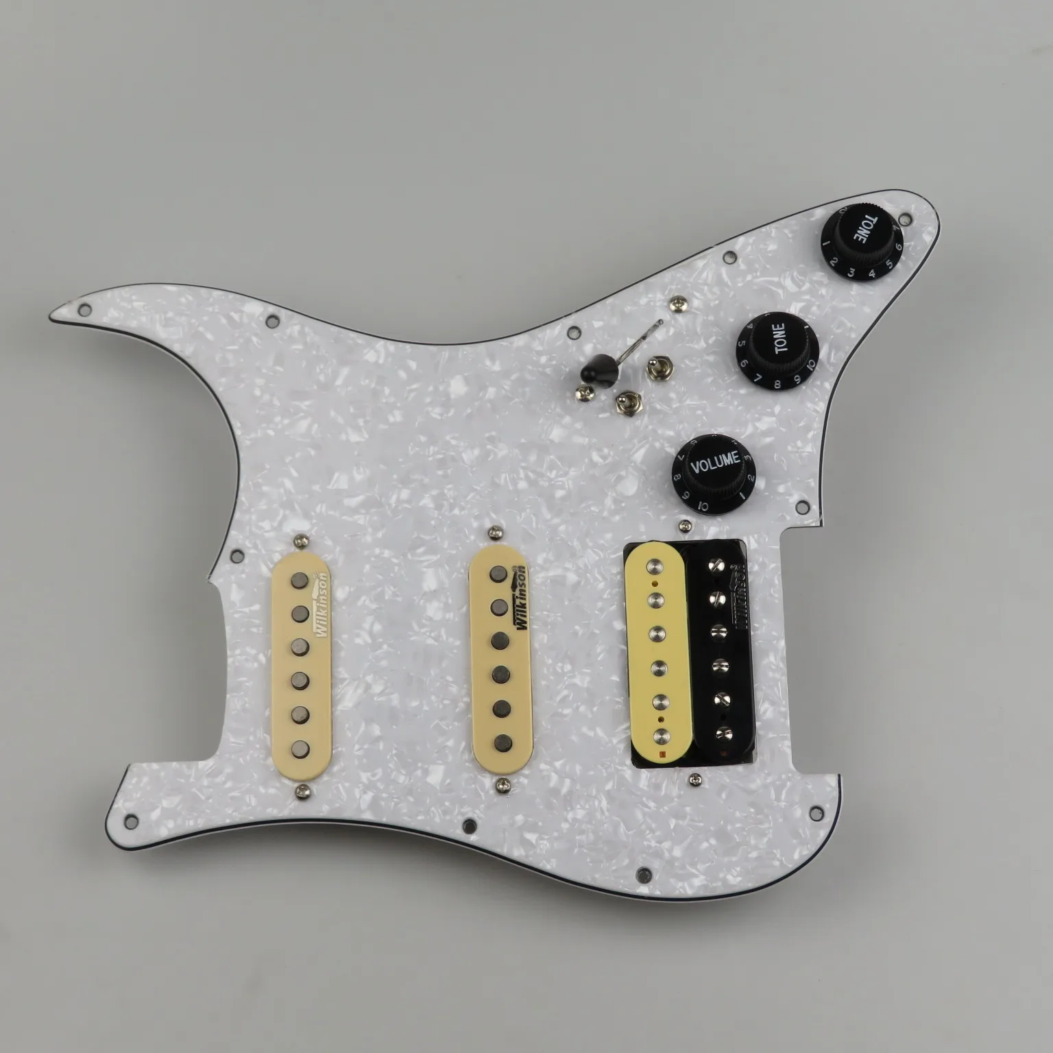 Loaded SSH Preassembled Pickguard White Pearl Scratch Plate Wilkinson Single & Humbucker Pickups Fit Standard Strat ST Guitar