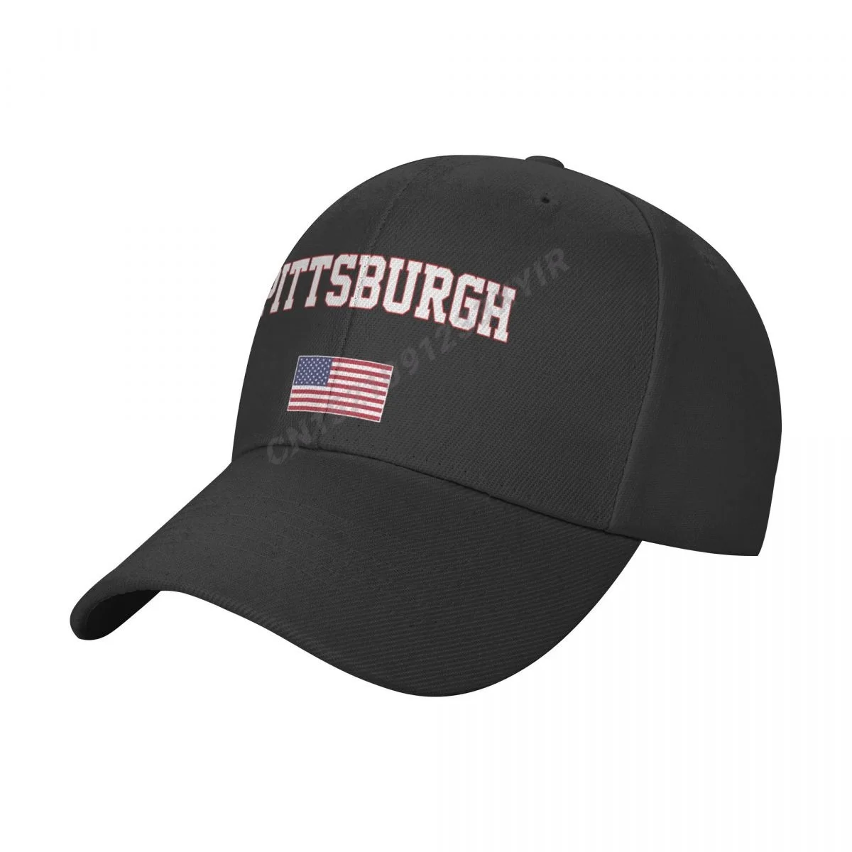 Baseball Cap Pittsburgh America Flag USA United States City Wild Sun Shade Peaked Adjustable Outdoor Caps