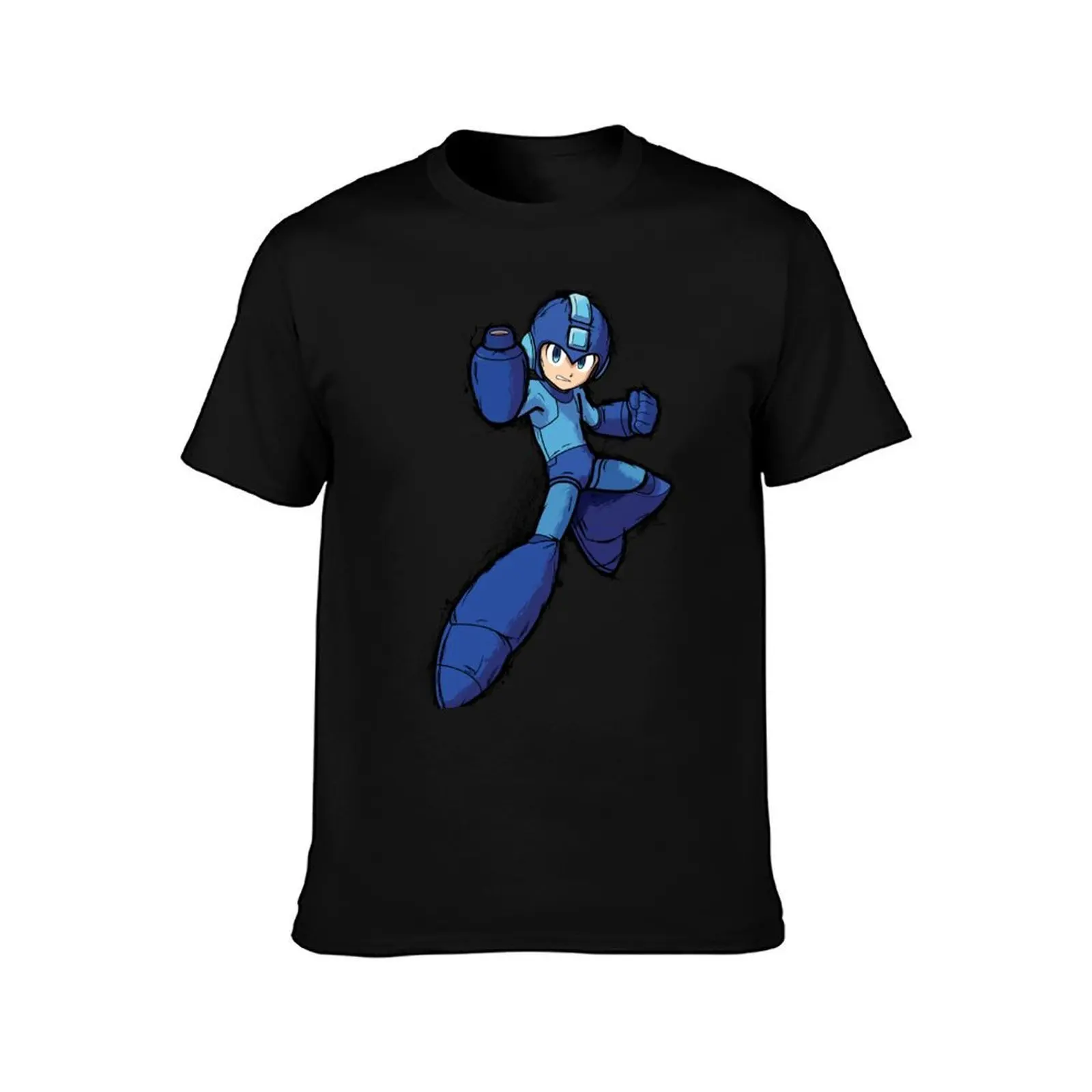 Megaman vintage inked T-Shirt Trendy Print Short Sleeve T-Shirt