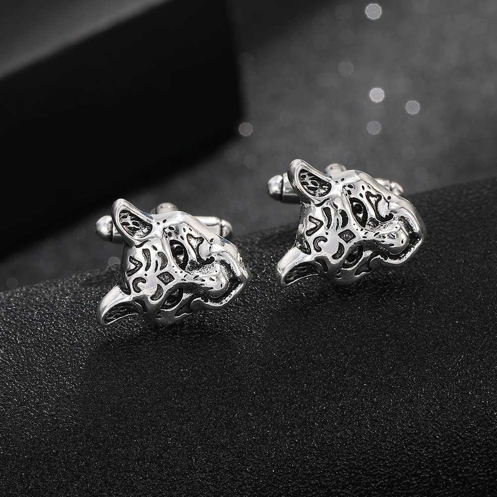 Mens Sphinx Leopards Lions Elephants Head Cufflinks Vintage Gemelos Shirt Suit Jewelry Accessories