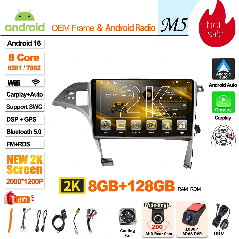 Android 16 Voor Toyota Prius 3 XW30 2009 - 2015 Stereo Head Unit Multimedia Video Player GPS Navigatie Bluetooth 8 Core Wifi 5G - afbeelding 1