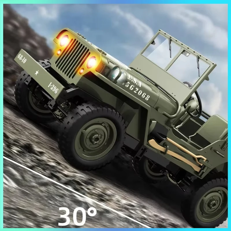 JJRC C8815 Rc Car 1:10 JEEP MB 2.4g 4wd RTR Crawler Climbing Scale Military Truck Offroad Vehicle Adult Toy Gift for Kids