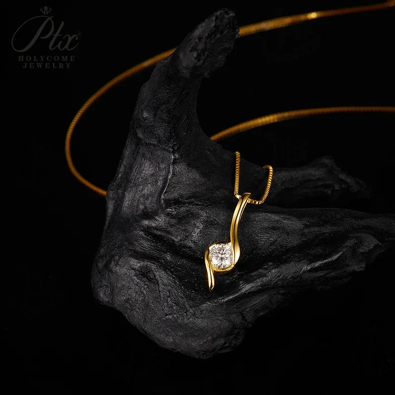 6,5 mm Moissanit-Komma-Halskette, Labor-Diamant-Anhänger, VVS1-Reinheit, Sterling Silber 925, 18k Weißgold-Plattierung, 2025 Beliebter Stil, Geschenk – Detail 7