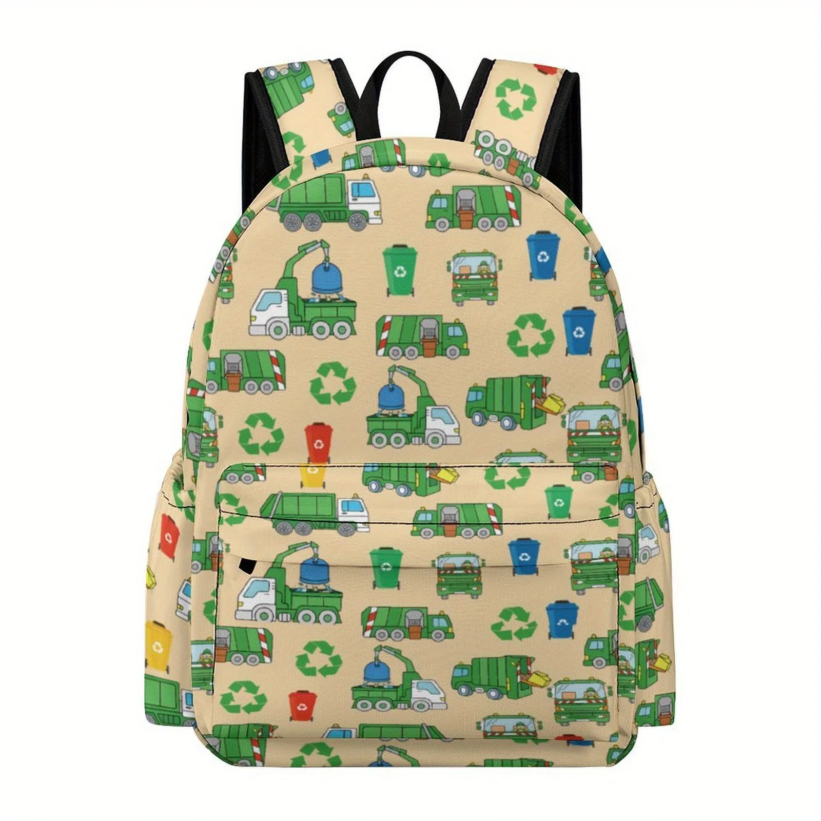 Cartoon Backpack Truck Backpack 16. 5 Inch Oxford Cloth Fashion Backpack Daily Commuter Schoolbag Back To School