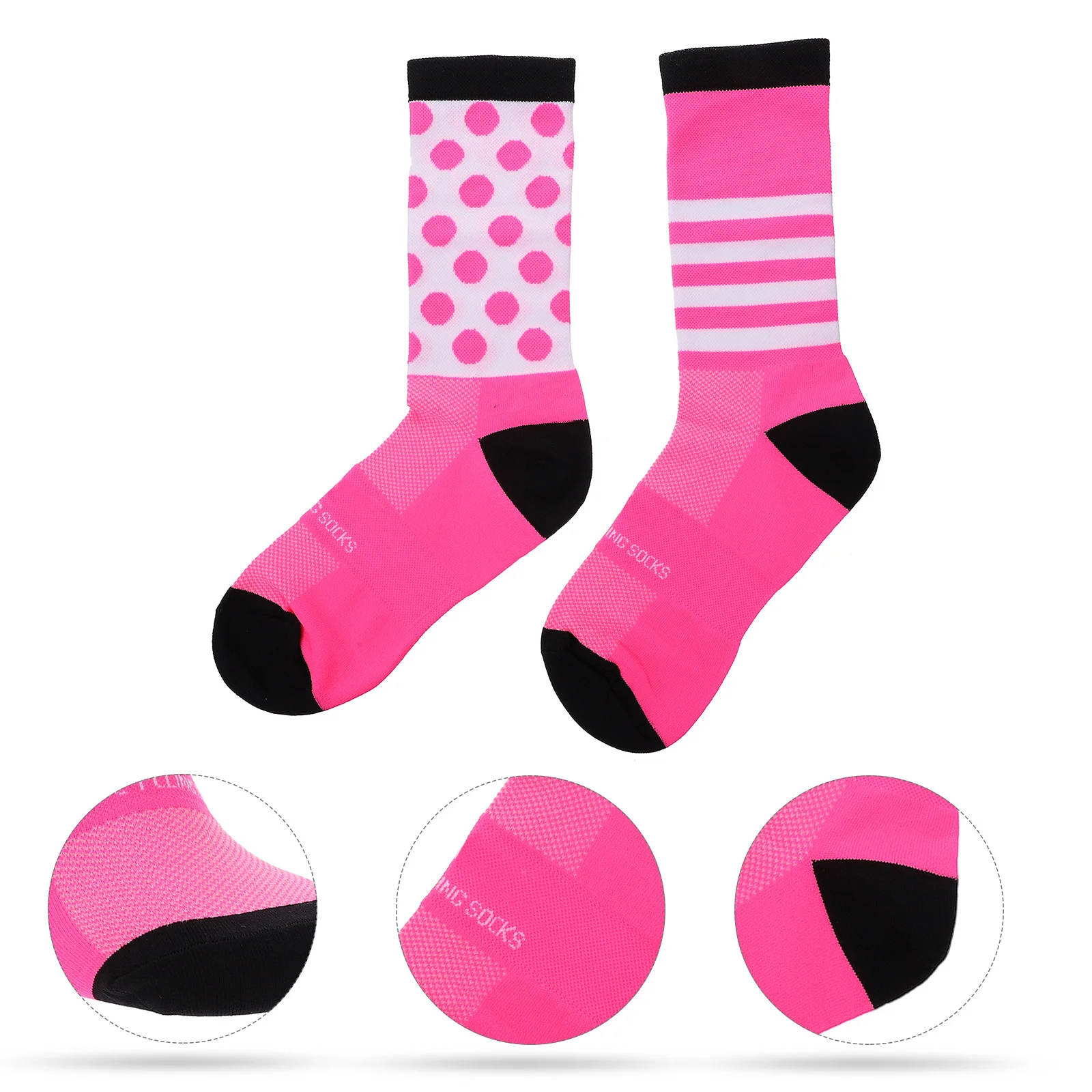 

1Pair Running Socks Breathable Nylon Men Women Mid-Length Athletic Socks for Fitness Basketball Long Runs Casual Sportswear