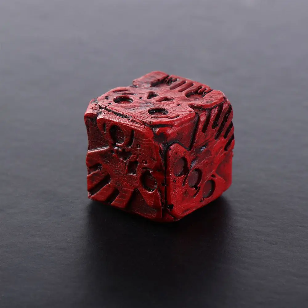 Durable Resin Skull Dice Skeleton Dices Portable Wear-Resistant Hand Carved Spooky Board Game Haunted Gaming Skeleton Cube Dice