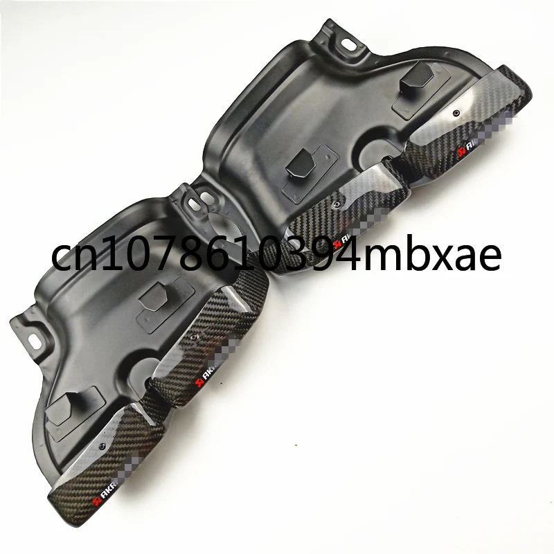 One Pair Akrapovic AMG Style Carbon Fiber Rectangle Exhaust Muffler Pipes Tips For Benz C/ E/ S/ CLA/ CLS/ GLC/ GLE/ GLS-Class