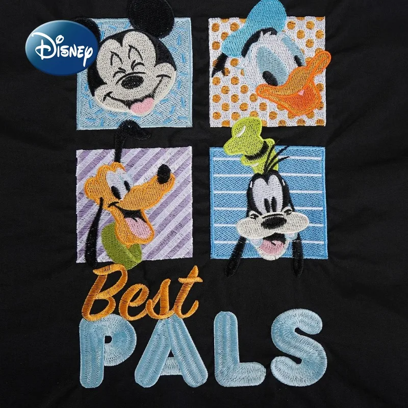 Disney New Women's Shoulder Bag Nylon Embroidered Women's Shoulder Crossbody Bag Cartoon Storage Women's Bag Large Capacity