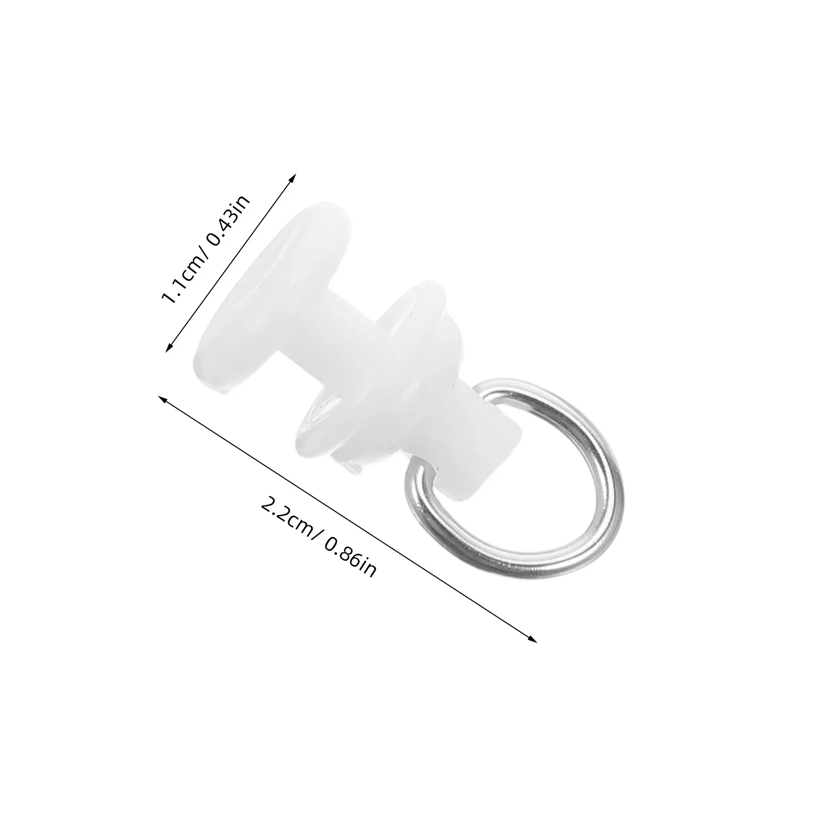 Ganchos deslizantes lisos de plástico blanco para cortina, accesorios para riel de cortina de ventana de baño y ducha, 100 Uds.