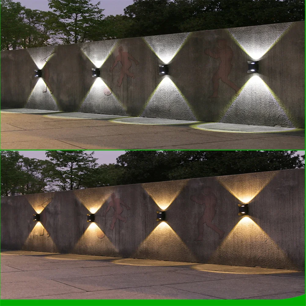 Solar Powered Outdoor LED Wall Mounted Night Lights, ABS IP65 impermeável, branco quente, branco fresco, lâmpada de trabalho automática