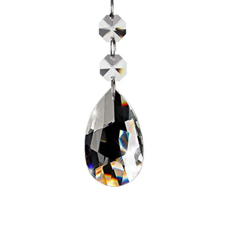

20Pcs Chandelier Crystals Clear Teardrop Crystal Chandelier Pendants Parts Beads Hanging Crystals for Chandeliers Clear