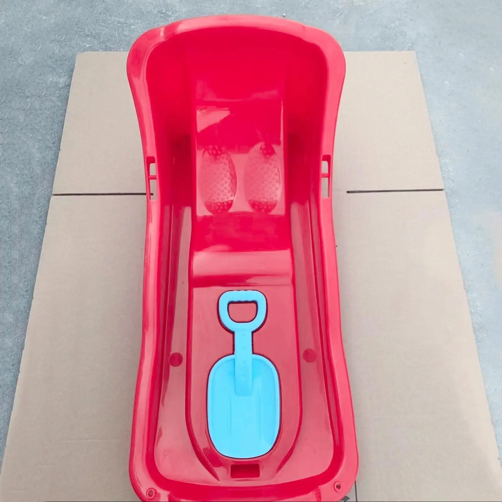92cm Snow Sled Toboggan Supplies Multifunction with Brake Sleigh Grass Sliding Sled Snow Toy for Backyard Lawn Garden Outdoor