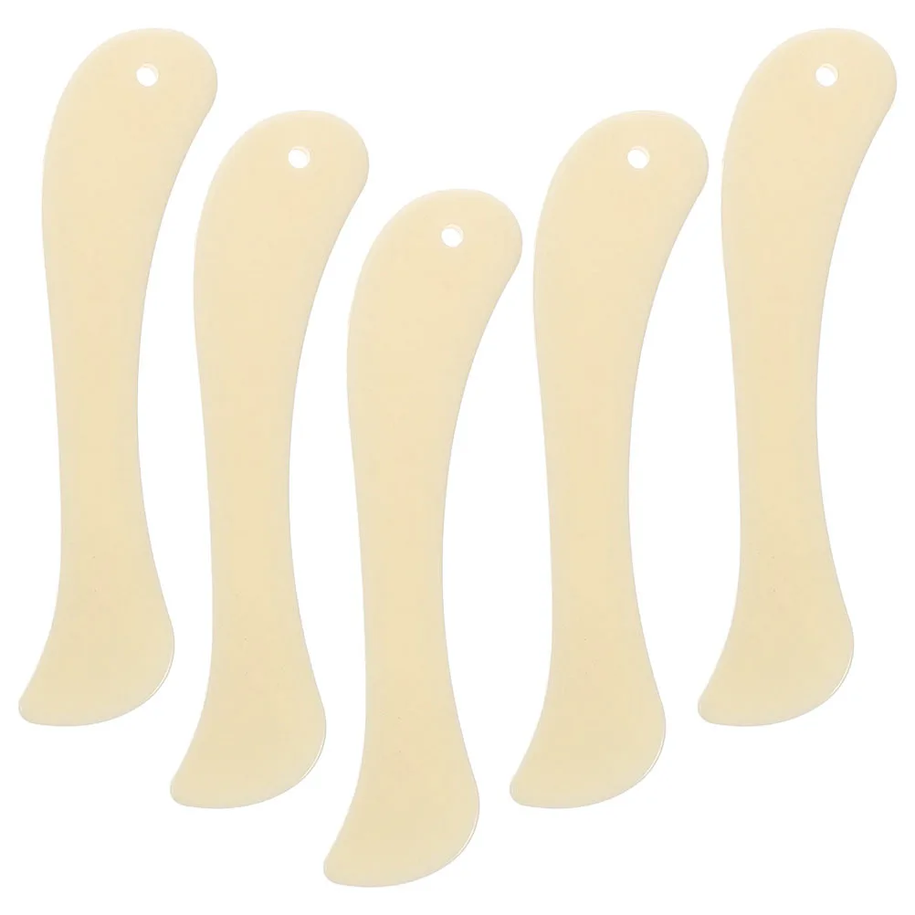 Angoily 5pcs Beige Paper Creasing Tool Bone Folder for Origami Craft Card Making Bookbinding Envelope Folding Plastic