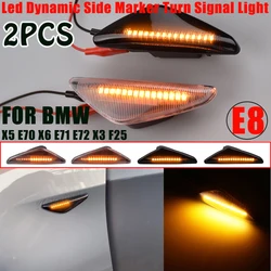 Flowing Turn Signal Lights Dynamic Car LED Side Marker Sequential Indicator Blinker For BMW X6 E71 E72 X5 E70 X3 F25