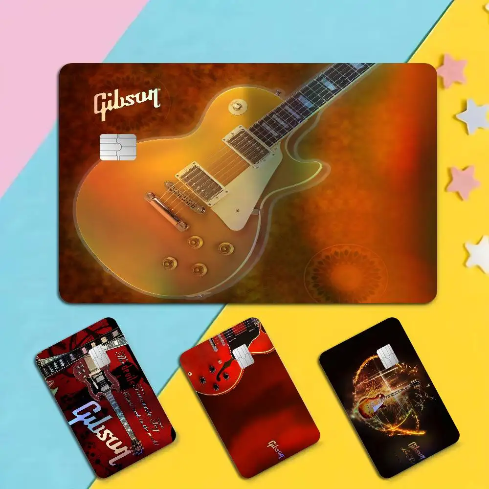G-GibsonS Music Laser Flash Bank Card Stickers Fashion Aesthetic Design for Daily Decor