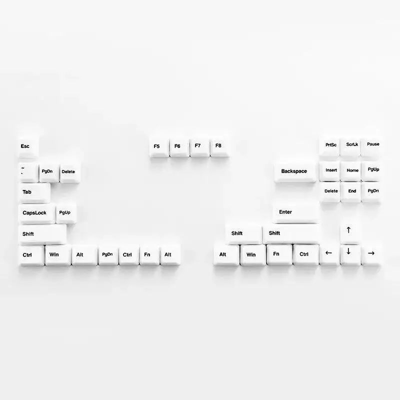 Ceramic Keycap Set B Set Function Area Cherry Profile Keycaps for Mechanical Keyboard Magnetic Axis  White Custom Key Caps Gifts