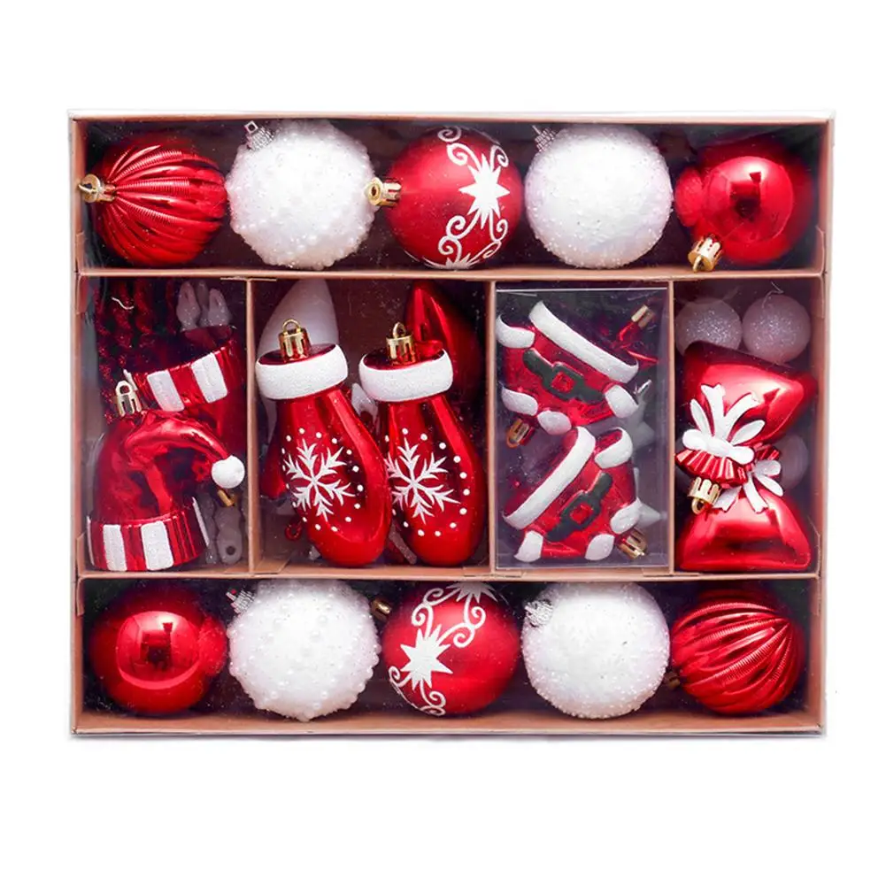 مجموعة زينة ملونة لموسم العطلات، ديكورات نابضة بالحياة للاستخدام الداخلي والخارجي، أنماط زخرفية مختلفة