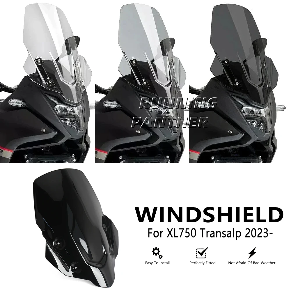 

Motorcycle Windshield Windscreen Front Acrylic Wind Shield Screen Deflectors For Honda XL750 TRANSALP XL 750 Transalp 2023 2024