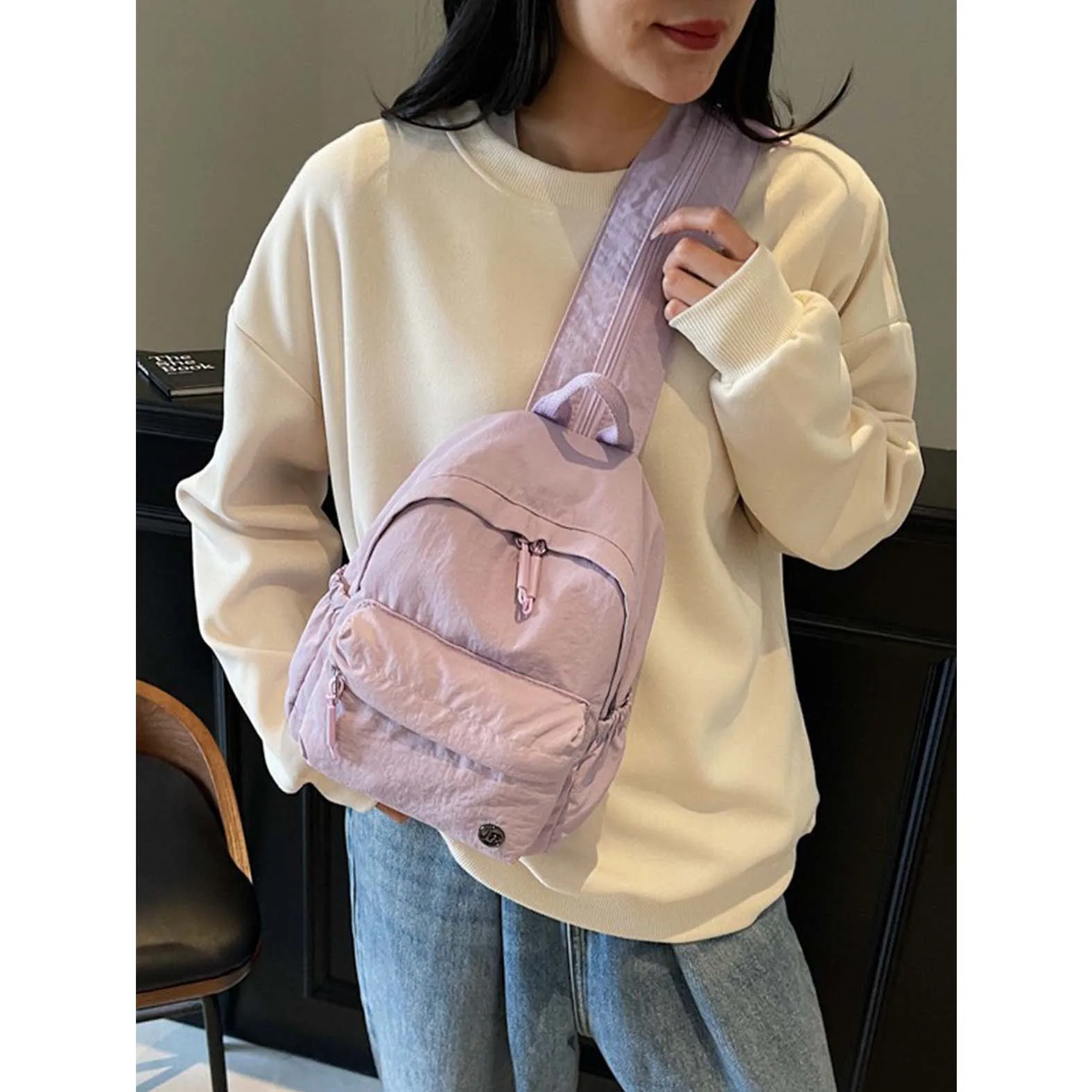 

Canvas bag for women's summer 2025 new fashion niche design crossbody bag casual backpack multifunctional backpack