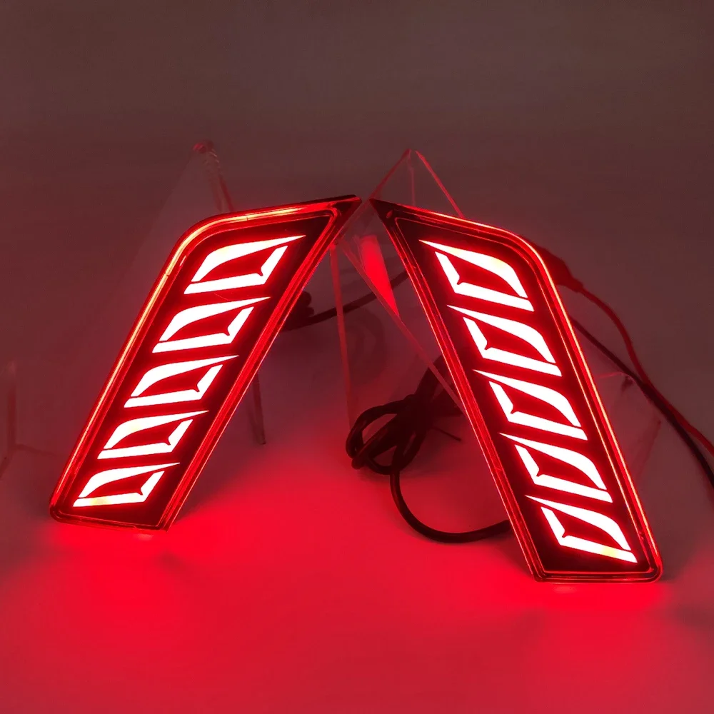 Nice 1 Pair LED Reflector Lamp Rear Fog Lamp Rear Bumper Light Brake Light For TATA Nexon 2016 -2021