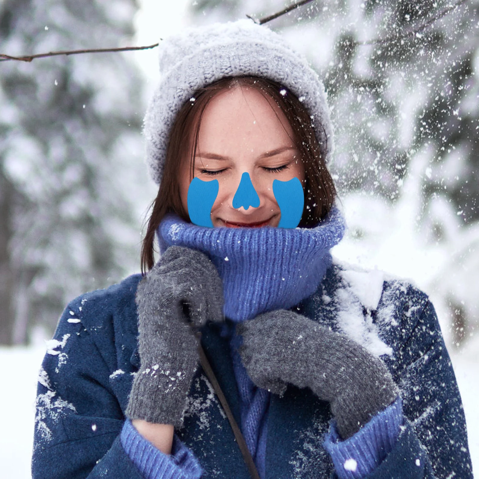 

10 шт., спортивные накладки на нос для занятий спортом на открытом воздухе, водонепроницаемые, незамерзающие, тепловые, для катания на лыжах, сноуборде, защита для лица, носа, зимние мероприятия