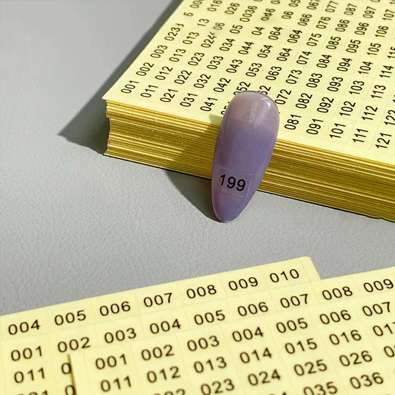 

NEW 1/4sheets Waterproof Laser Number Label Stickers For DIY Craft Self Adhesive Nail Polish Lipstick Color Number Tags Sticker